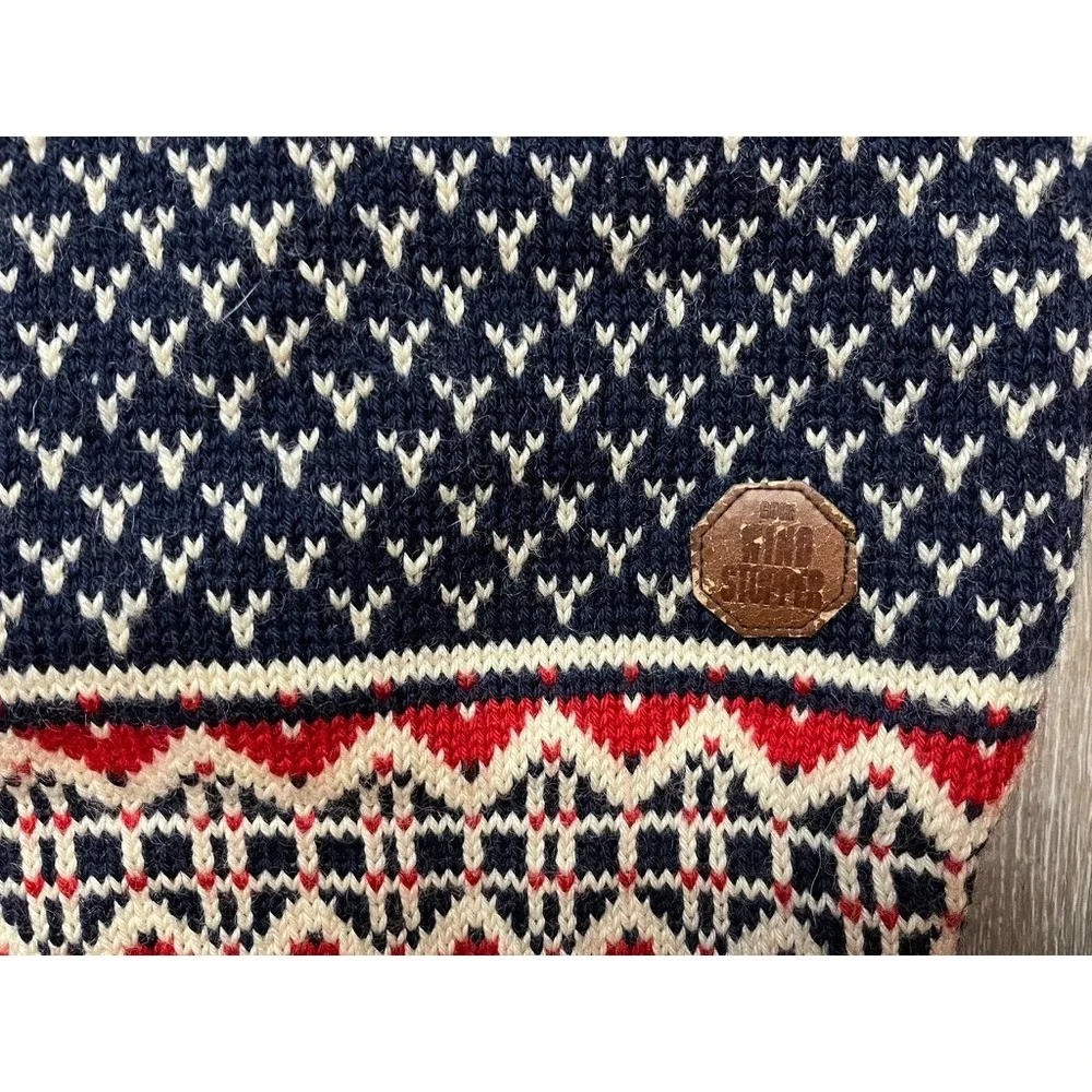 Vtg Y2K Dale of Norway Men's Wool Windstopper Sport Sweater Pewter Clasps Size L